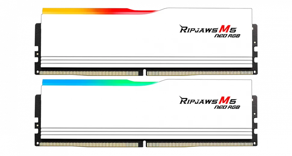 Оперативная память 64 Gb 6000 MHz G.Skill RIPJAWS M5 NEO RGB White (F5-6000J3636F32GX2-RM5NRW)