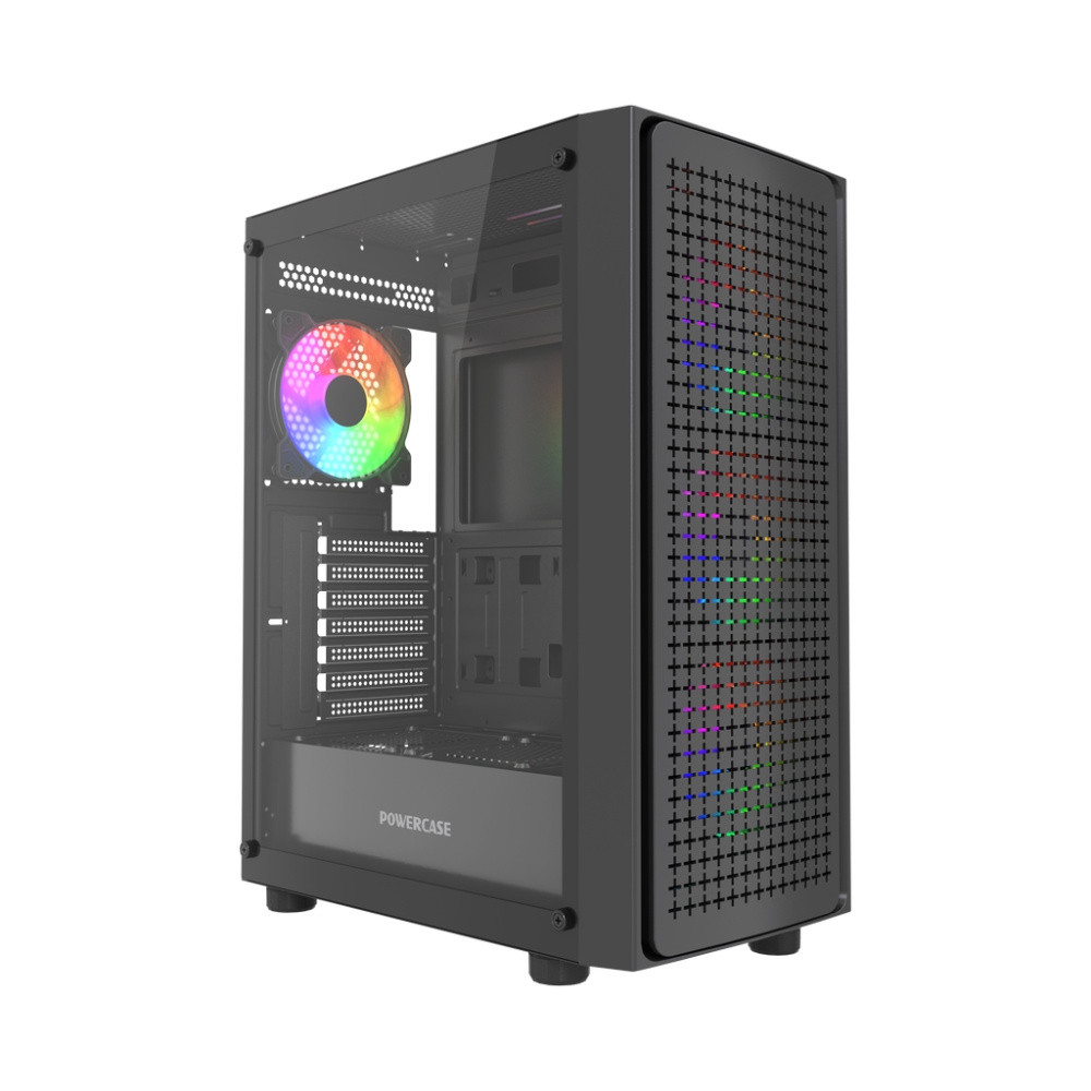 Компьютерный корпус Powercase Mistral EA20 TG FRGB Black (CMAEA20-L4)