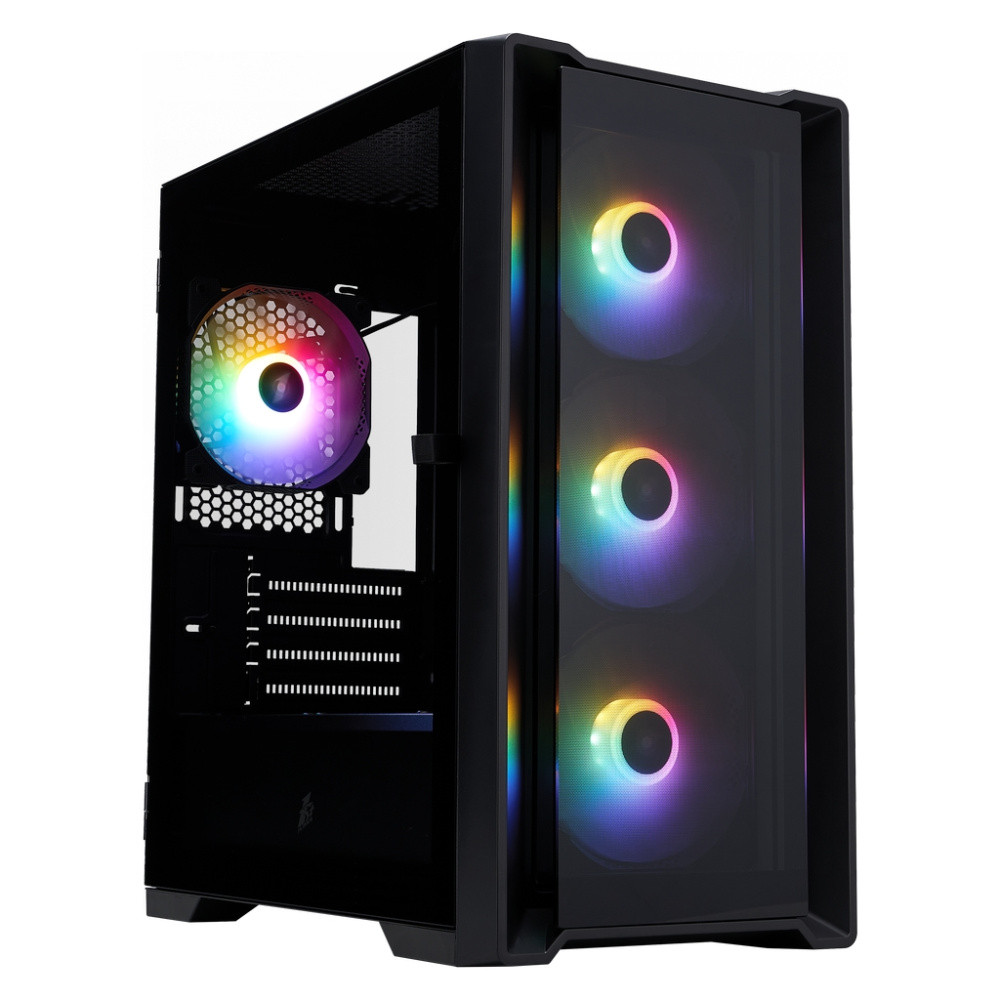 Компьютерный корпус 1STPLAYER TRILOBITE T4-G GLASS FRGB Black (T4-G-BK-4F1)
