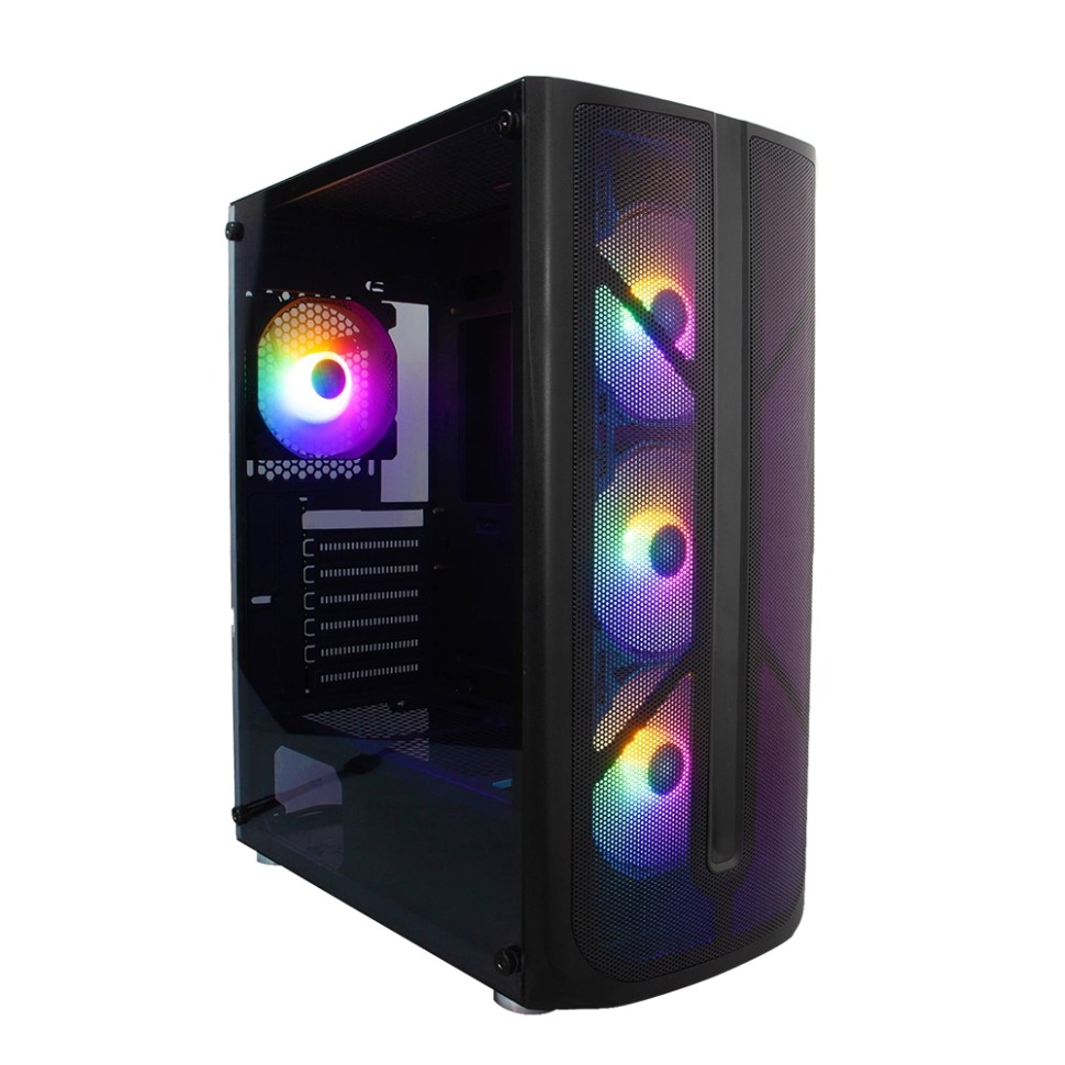 Компьютерный корпус 1STPLAYER FIREBASE X4 Black (X4-BK-4F1)